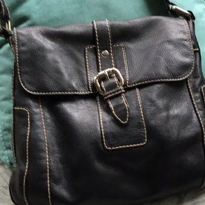 Fossil black leather crossbody